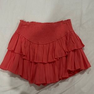 Orange flowy skirt